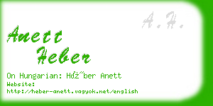 anett heber business card